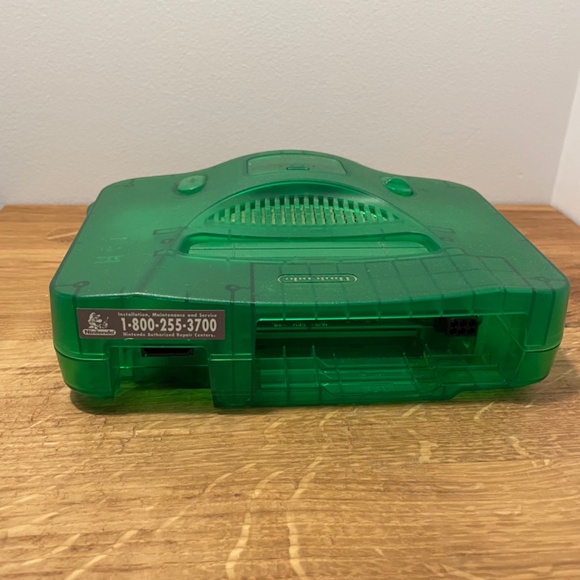 Nintendo 64 N64 Jungle Green Console & Controller with Extra Controller - TESTED - Picture 5 of 16